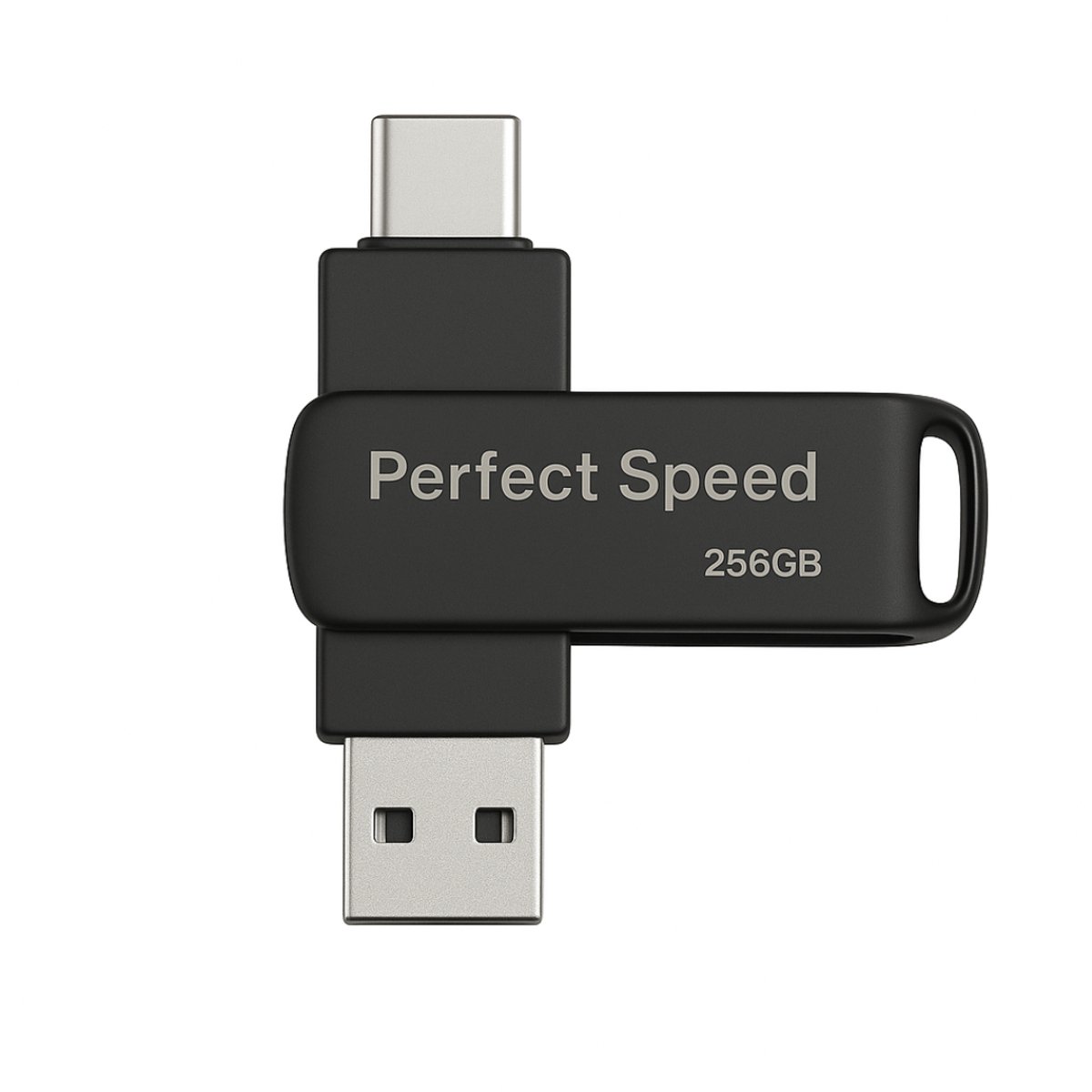 Perfect Speed Usb stick 256 GB - Usb Stick Zwart - Flash drive - USB 3.2 - USB C - Hoge snelheid - 3 jaar garantie