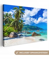 Peintures sur Toile Plage - Mer - Tropical - 90x60 cm - Décoration murale