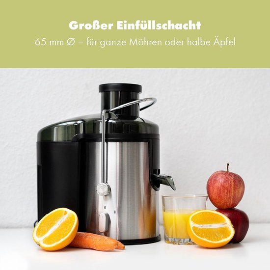 SNJY® Slowjuicer - Juice Maker - Extracteur De Jus - 400W - Zwart/RVS van SNJY — afbeelding 3