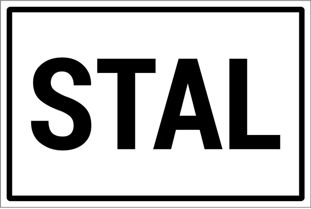 Stal sticker | 45 x 30 cm