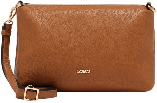 L.CREDI sac à épaule bandoulière Ella Crossbody Bag Cognac brun