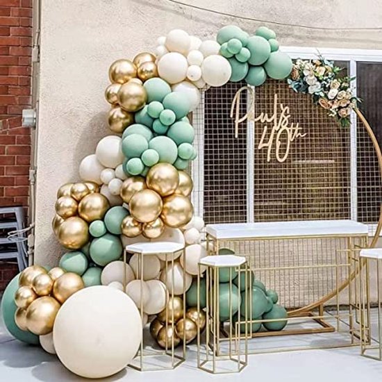 Verjaardagsboog - Rozenboog - Ballonboog - 1,5 m - Metalen Luchtballonboogset - DIY - Gebogen Boog - Bruiloftsboog - Metalen Ronde Ballonboogslinger