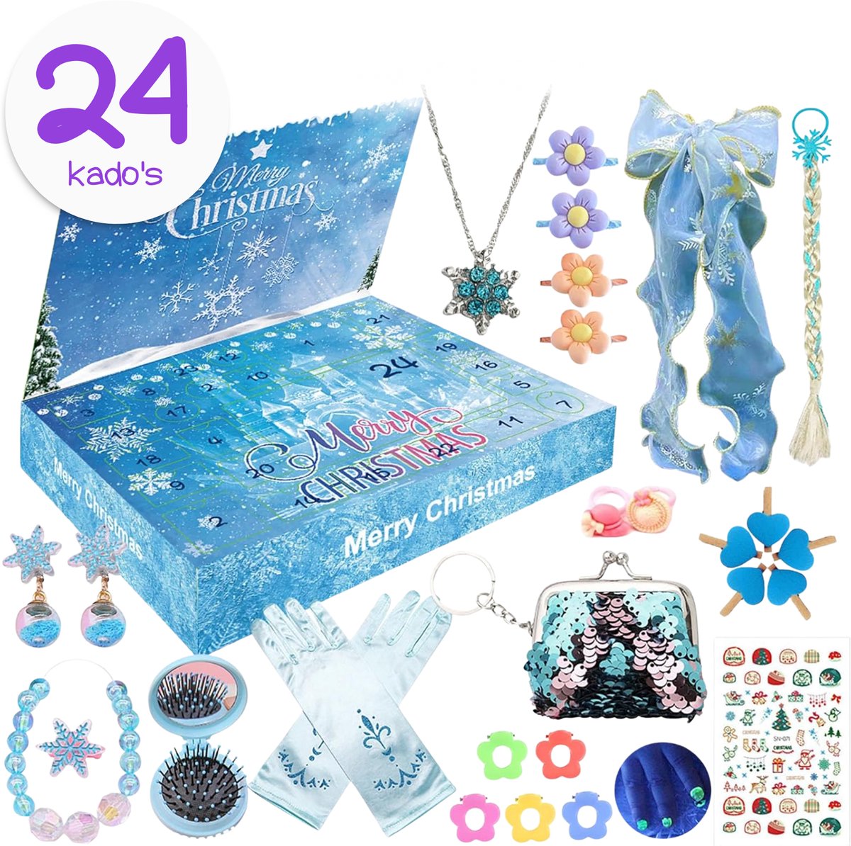 Frozen Sieraden & Haaraccessoires Set – 24 Cadeaus – Adventskalender 2026