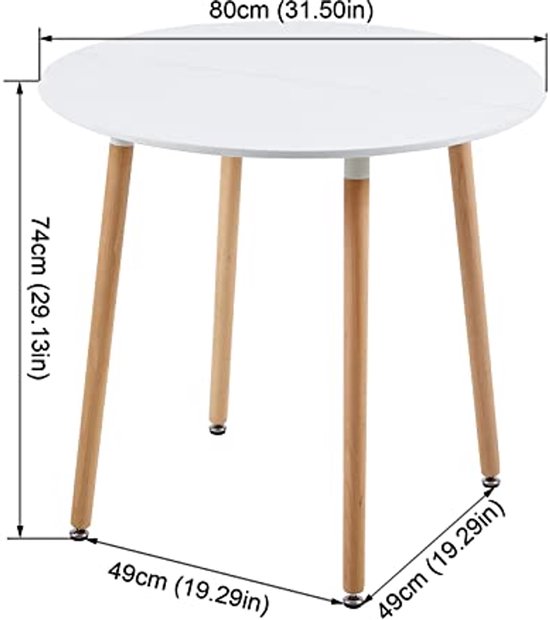 Witte houten tafel met druppelblad, wandgemonteerde werkbank, keuken eetkamer, meerdere maten, ruimtebesparend, voor appartement, thuiskantoor bureaus (80 x 60 x 75 cm