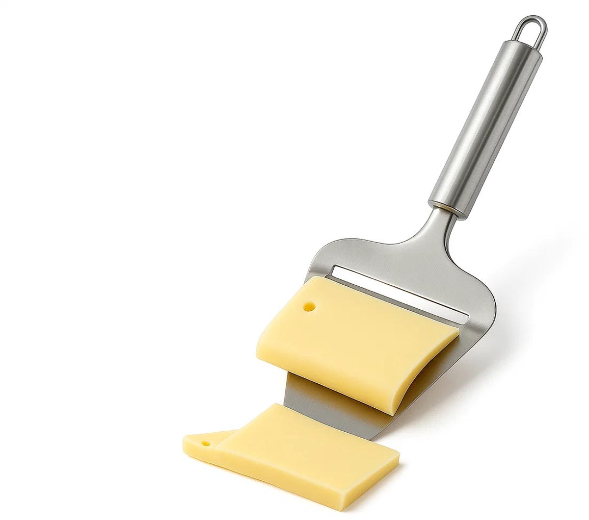 Cookinglife Kaasschaaf RVS - Kaasschaven - Schaaf Voor Belegen en Oude Kaas - Cheese Slicer - RVS - Zilver - Vaatwasserbestendig - 23 cm
