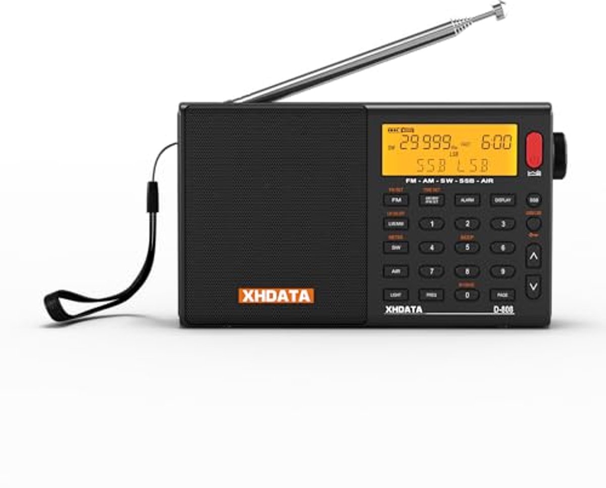 D808 Portable Digitale Radio - Draagbare Shortwave Ontvanger met FM, MW, SW, LW en SSB