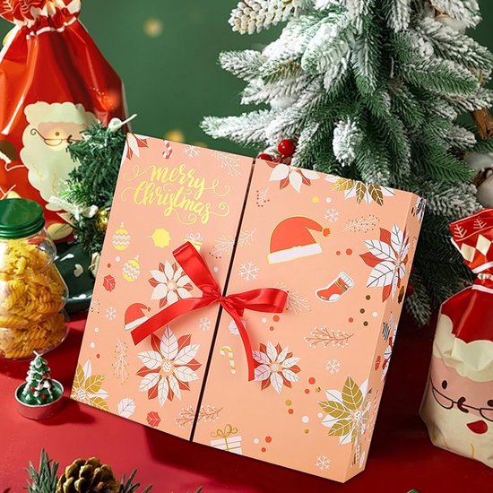 Calendrier De L'Avent Noël 2025 - 24 Boîtes Réutilisables - Remplissage Libre - Compte à Rebours Fêtes - 7