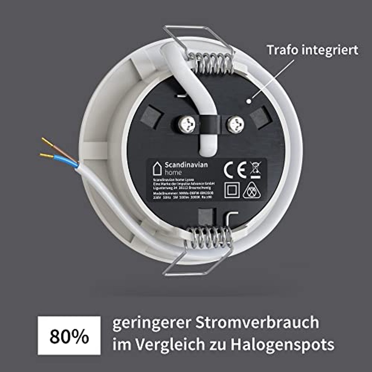 Set van 6 LED inbouwspots - Warm Wit 3000K - 4,5W - 500lm - Geschikt voor Badkamer
