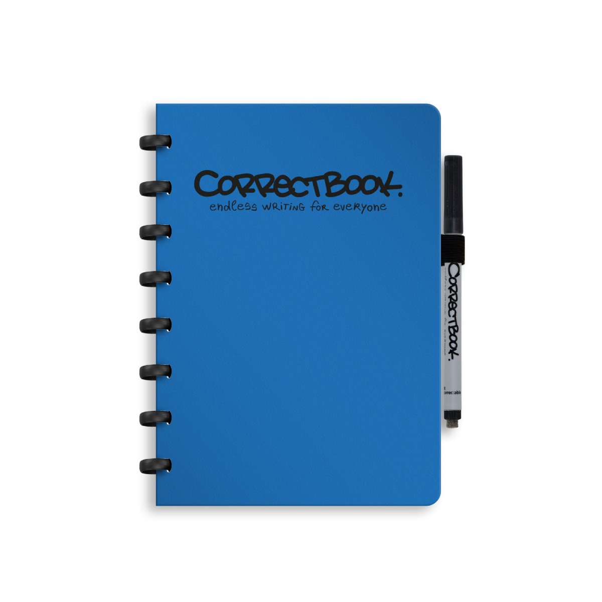 Correctbook A5 Uitwisbaar Notitieboek – Herbruikbaar schrift – Earthy Blue – Blanco – Inclusief pen & wisdoekje – Aanvulbaar met extra pagina’s