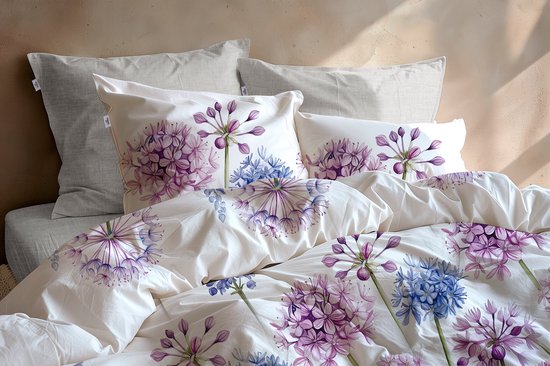 Zohome Dekbedovertrek Noemi - Multi - Lits-jumeaux - Dekbedhoes van 100% Katoen - Bloemen - 260x220 + 2 slopen 60/70 cm - AW25 van Merkloos — afbeelding 3