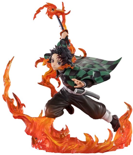 Tamashii Nations Demon Slayer :kimetsu No Yaiba Figuartszero Kamado Tanjiro Kyojuro Rengoku´s Sword Guard Version Action Figure 19 Cm Figuur Oranje