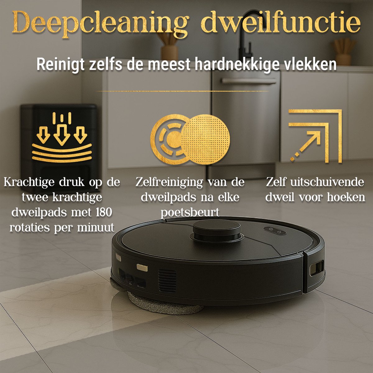 SwayTosh Nobilenta V2 – Robotstofzuiger Met Dweilfunctie – 10.000Pa – 2025 – AI Intelligence – Zelfreinigend Station & Auto-Dweilpad Reiniging – Drempels Tot 3 Cm – Volledig Beheer Via App – Robotstofzuiger Met Laadstation — afbeelding 3