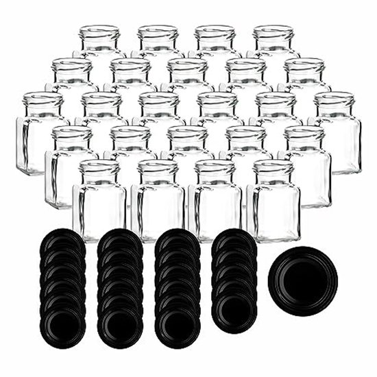 KADAX Set van 10 potten van 200 ml met schroefdeksel 66 mm - dikwandige dessertpotten, luchtdicht, vaatwasserbestendig, ideaal voor jam en conserven