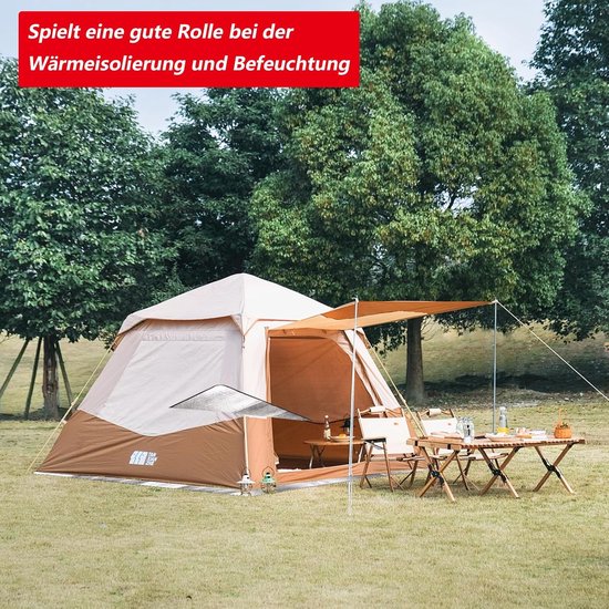 Lichtgewicht Isolatie Aluminium Slaapmat voor Kamperen - Opvouwbare Thermomat 200 x 200 cm - Ideaal voor Camping en Strandpicknick van Merkloos — afbeelding 3