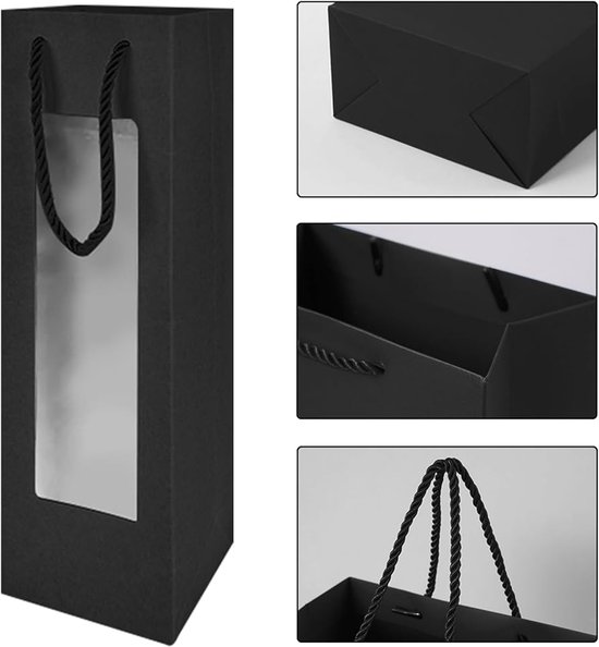 20 stuks kraftpapier wijngeschenkzakjes, cadeauzakjes voor wijn