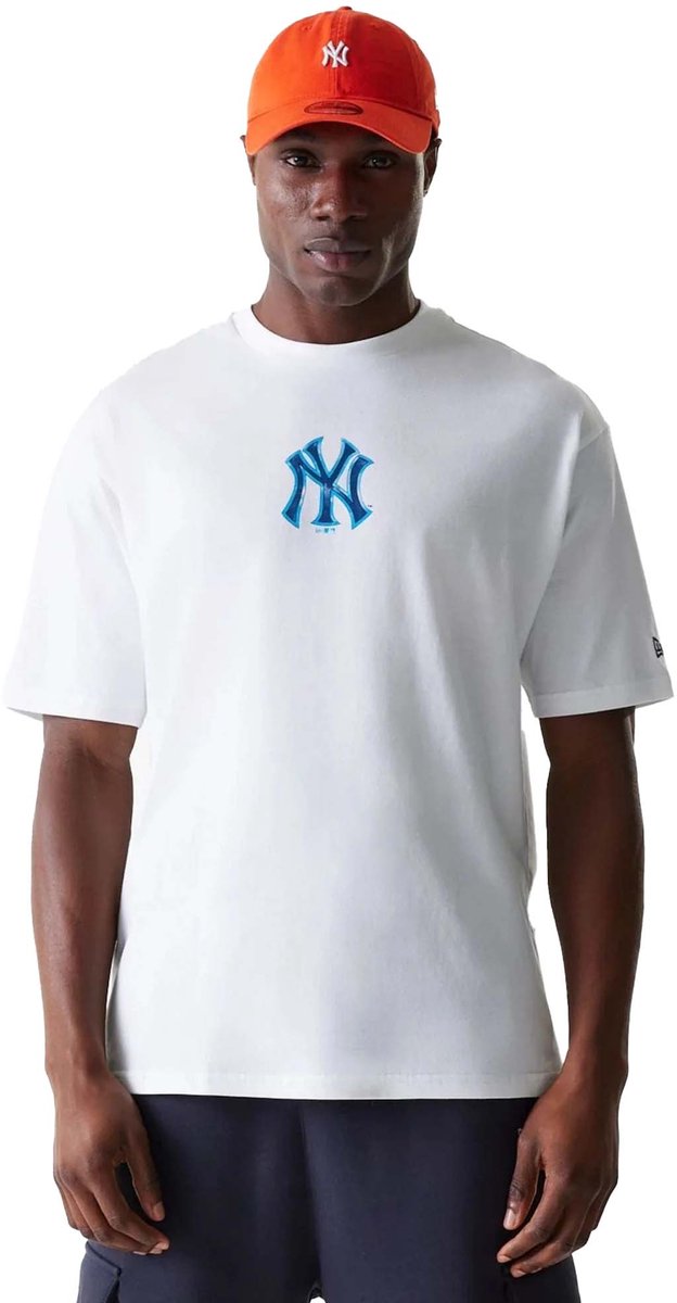 New Era Mlb World Series Oversized T-Shirt Neyyan Fashion Wear Volwassen Wit