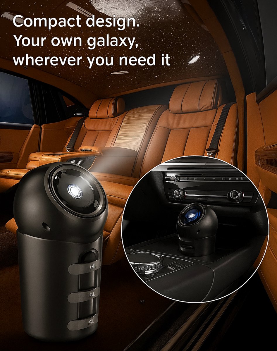 Portable Galaxy Projector – Sterrenhemel Projector – Sterren Projector – Planeten Effect – Sfeerlamp – LED – Projector – Lichtshow voor Thuis en Onderweg – foto 2