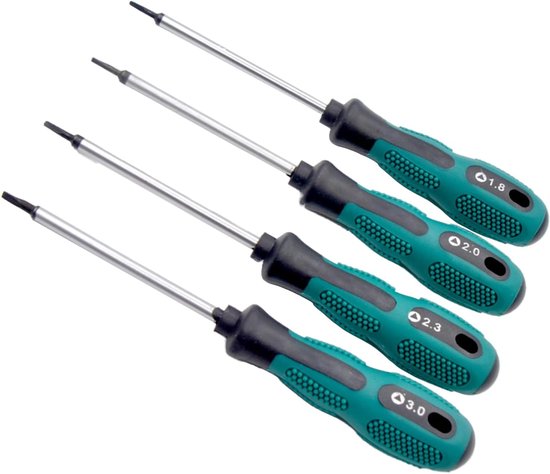 Triangular screwdriver set - 4 magnetic screwdrivers - voor het ...