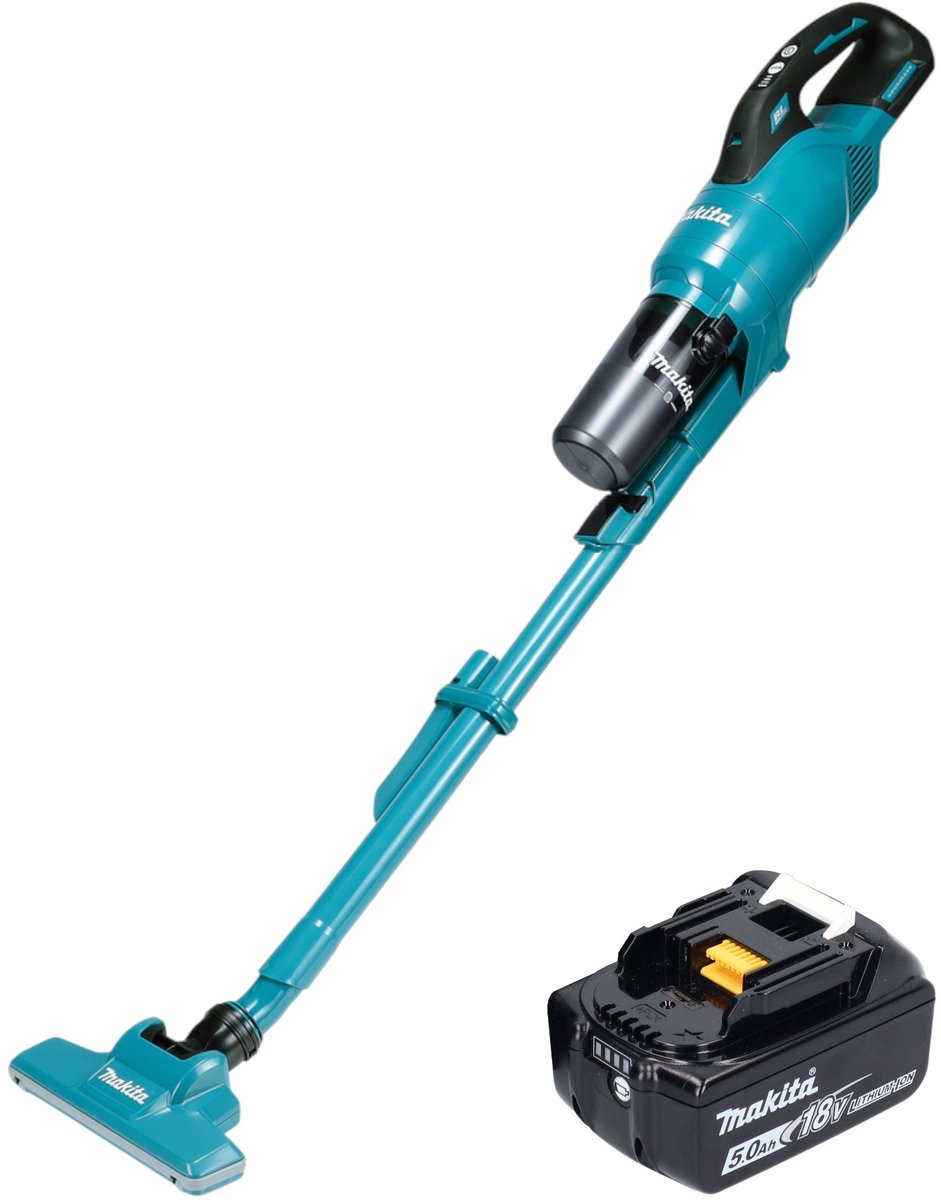 Makita DCL 286 FT accustofzuiger 18 V 0,25 l borstelloos + 1x accu 5,0 Ah - zonder oplader