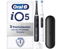 Oral-B iO 5 - Black & White - Elektrische Tandenborstels - Ontworpen Door Braun