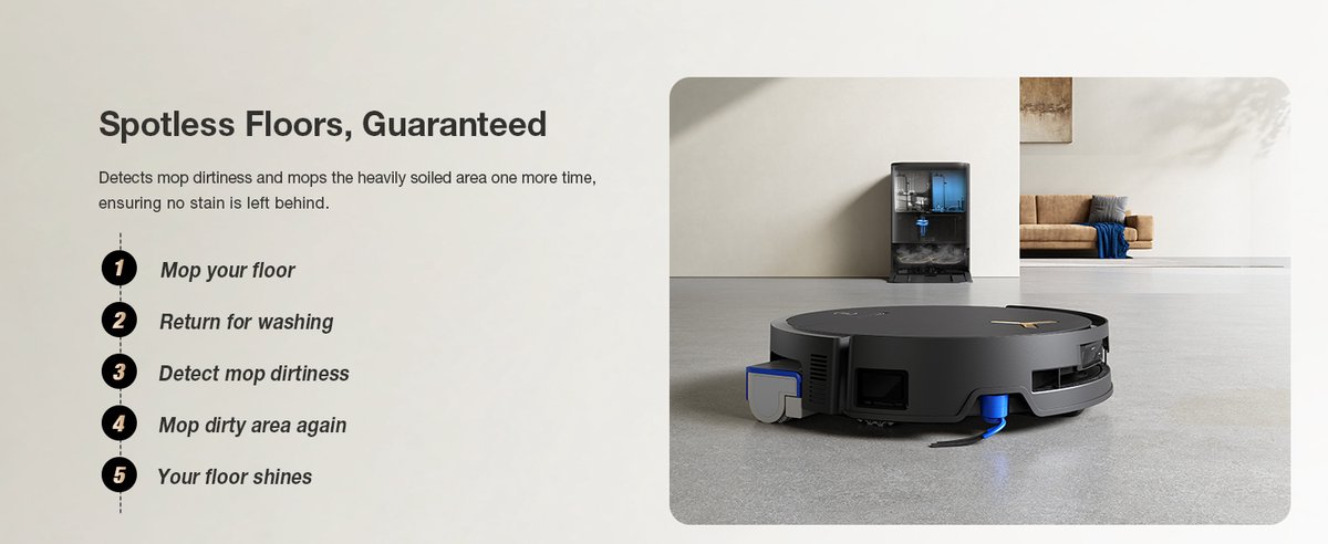 Ecovacs DEEBOT X9 Pro Omni Robotstofzuiger Zwart - afbeelding 3