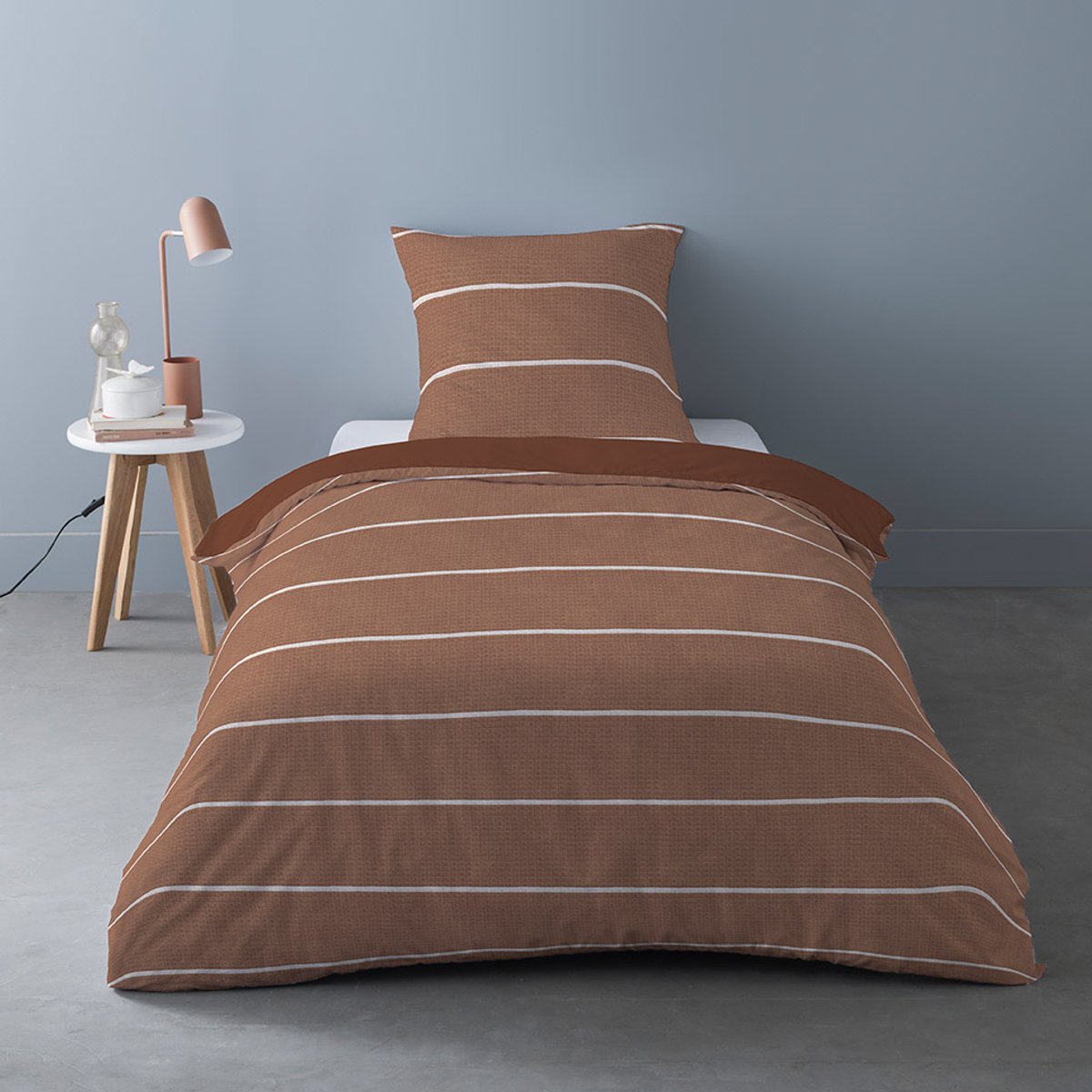 Better Nights Luxe Katoen Flanel dekbedovertrek Emma -140x200 bruin