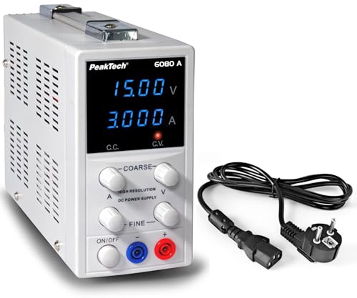 Laboratoriumvoeding 0-15V / 0-3A met Hoge Resolutie voor Precisiebehoeften