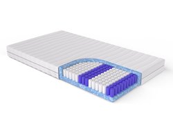 Pocket Matras Koudschuim 90x200 20cm Met Luxe Bamboe Hoes Met Rits
