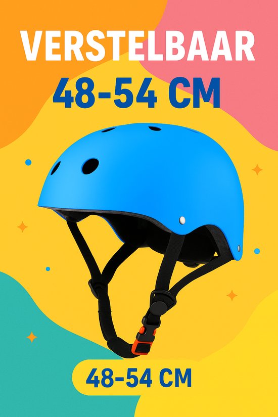 Kinderhelm Blauw - Fietshelm - Helm voor Kinderen - Skate Helm Kinderen - SkateHelm - Skate Helm Kind - Helmet - Helmen - Fietshelm Kinderen, Sporthelm - Kinderen van AMIGO — afbeelding 5