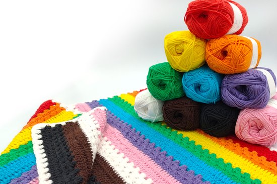 Bulb Bundle - 100% coton - 10 boules - Rainbow Bright (001) - 50grammes - 170mètres - Coton au crochet Cotton Candy - Micha Yarns