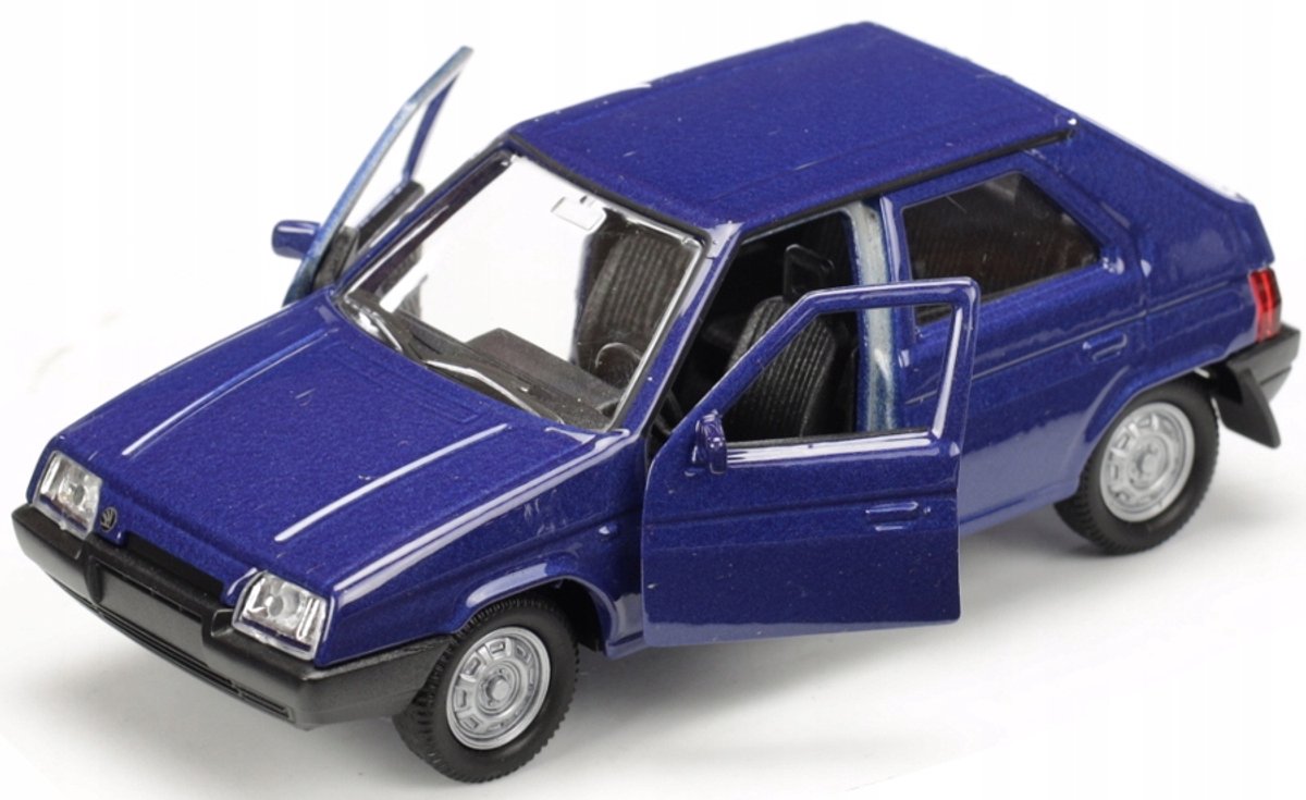 Welly Skoda Favorit Metal Model Auto 1:34-1:39 - Blauw