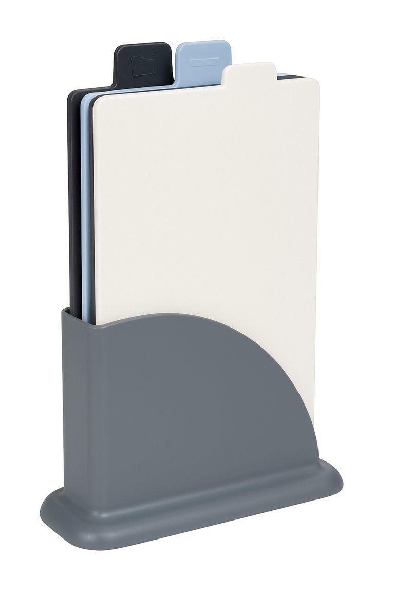 Flaare snijplankenset met houder - set van 3 - kunststof - 15x20 cm