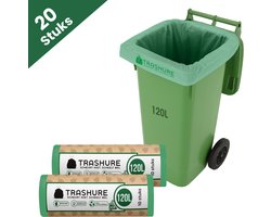 Trashure Containerzakken - 120/140 liter - Composteerbaar - 20 Stuks - GFT Geschikt