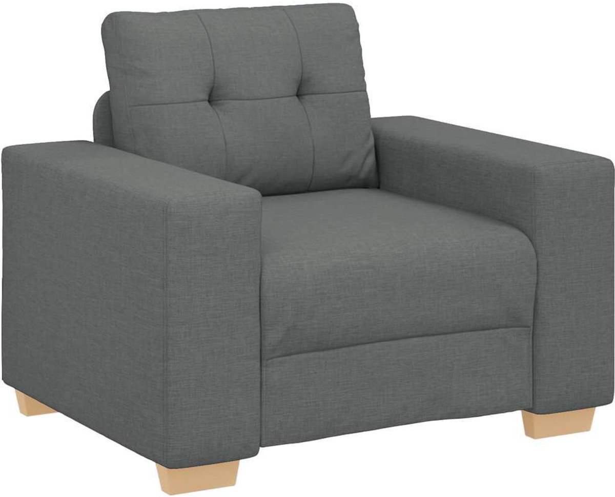GranMaison Fauteuil - Relaxzetel - Relaxstoel - Relaxfauteuil - Stoel - Met armleuning - Voor één Persoon - Fluweel - Donkergrijs