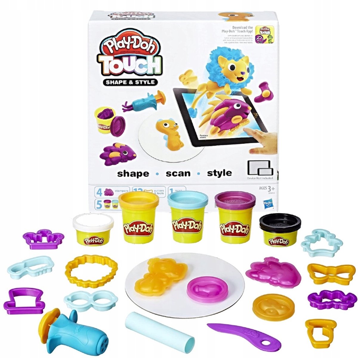 Play-Doh Touch Studio Set bevat 18 accessoires in 5 kleuren Klei