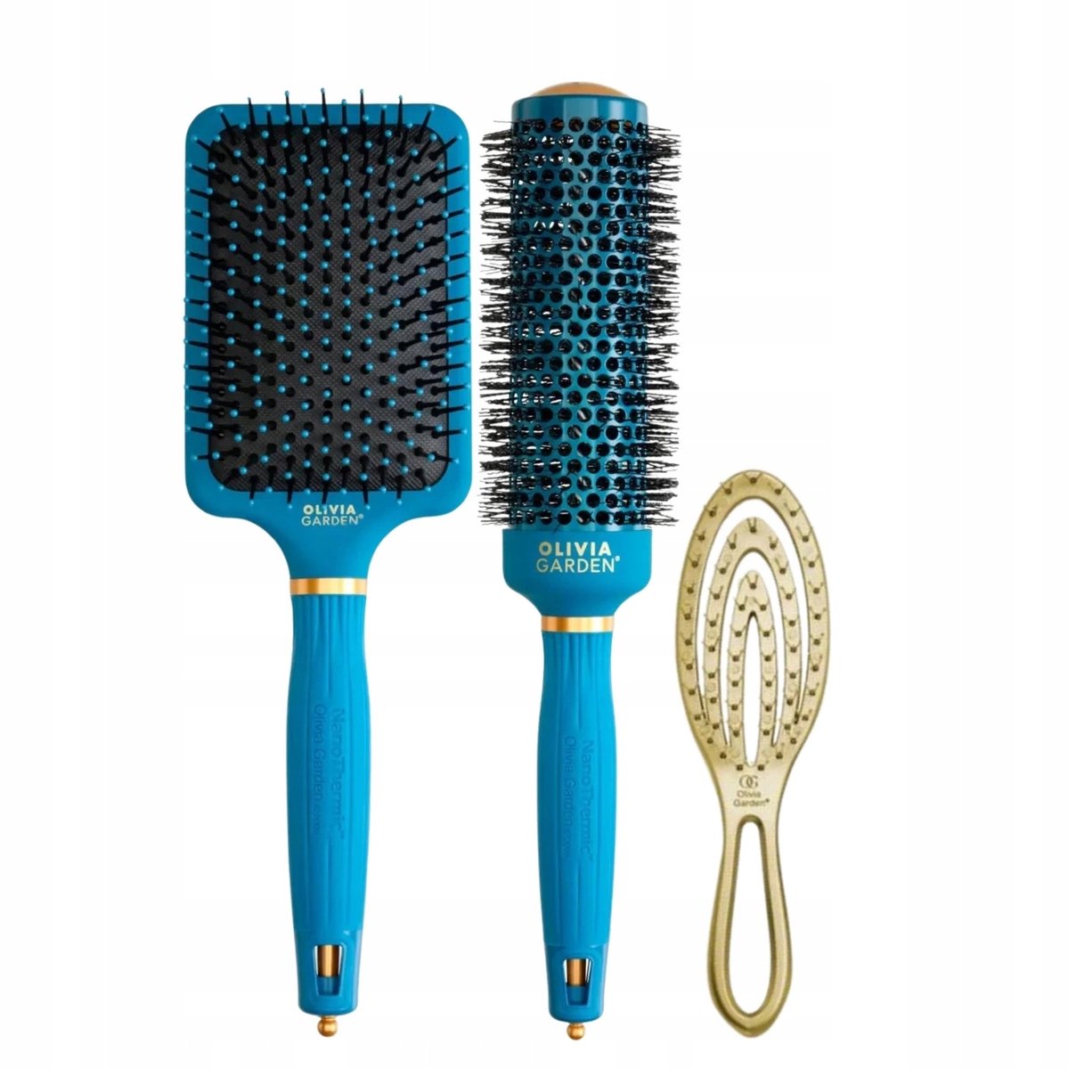 Olivia Garden Peacock Holiday Brush Cadeauset - Luxe Haarborstels