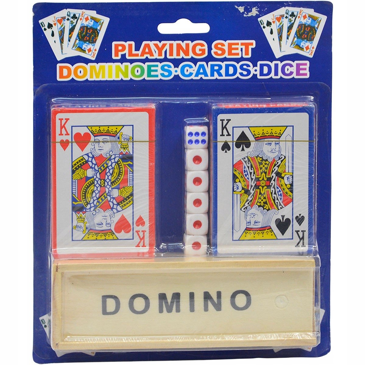 3-in-1 Spelletjes Set: Domino, Kaarten & Dobbelstenen