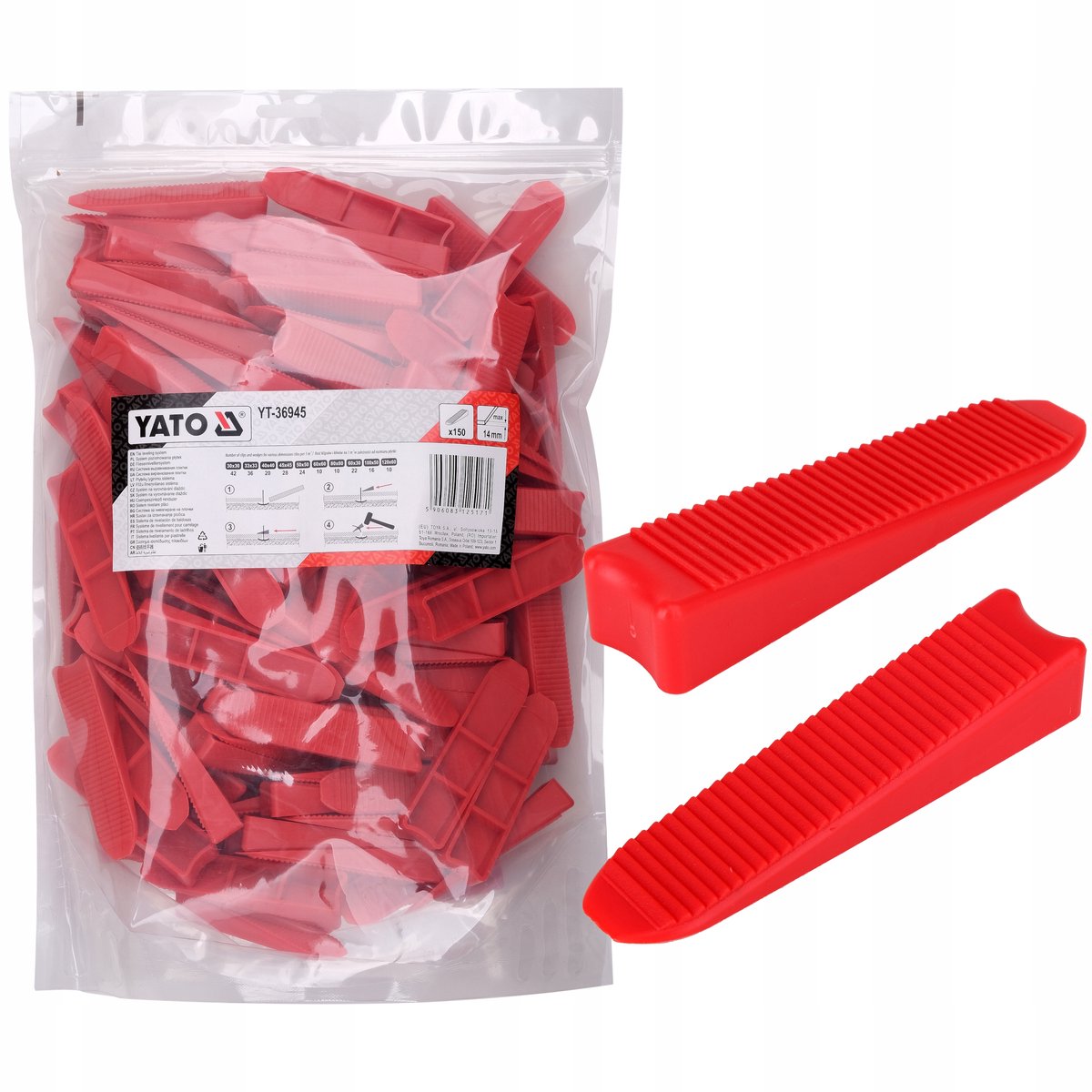 Yato Tegel Leveling Klippen Set - 150 Stuks