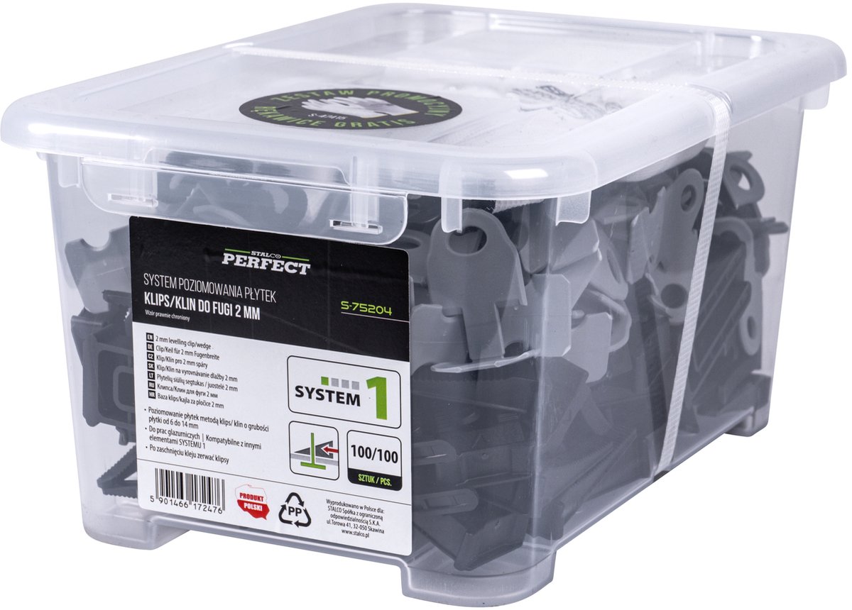 Stalco Perfect Tegel Leveling Systeem: Clips & Wiggen (2mm, 100 stuks)