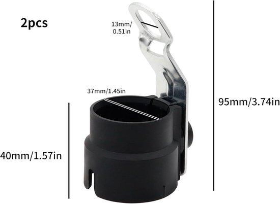 valonic aanhanger adapter - 7 naar 13 polig, zwart - auto naar