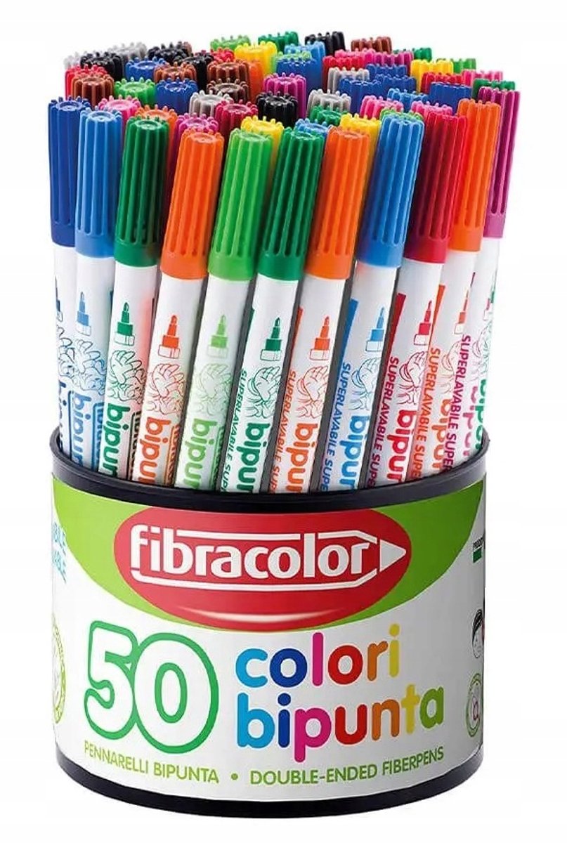 Fibracolor Dubbelzijdige Stiften 50 Kleuren