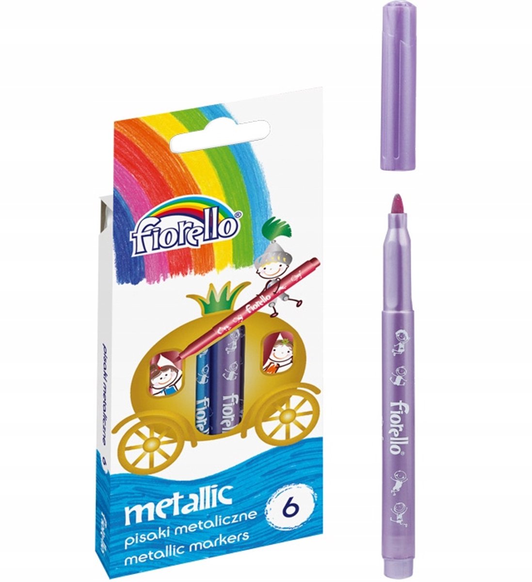 Fiorello metallic markers GR-F129-6, 6 metallic kleuren