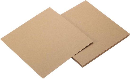 QUARKZMAN 40 feuilles de papier kraft, 10 x 10 cm Feuilles de papier cartonné kraft Découpes de papier cartonné pour fournitures artistiques, origami, création de papier, blanc