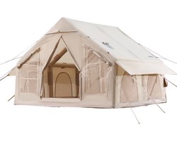 VEVOR Opblaasbare Kampeertent 4-6 Persoons Glamping Tent met Pomp 3x3x2.3m