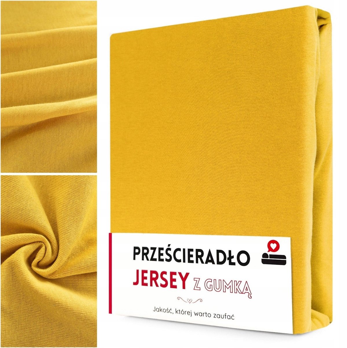 Jersey Hoeslaken 180x200cm Katoen Geel - Gaja