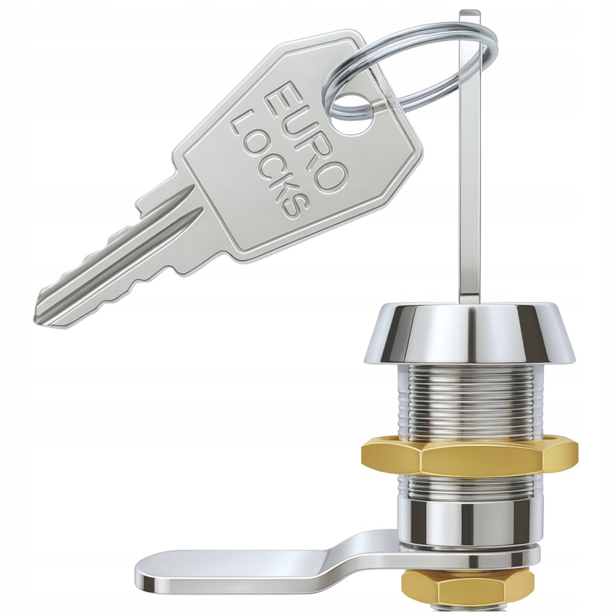 EURO-LOCKS B671 Cilinderslot 19x20mm Nikkel voor Metalen Kasten