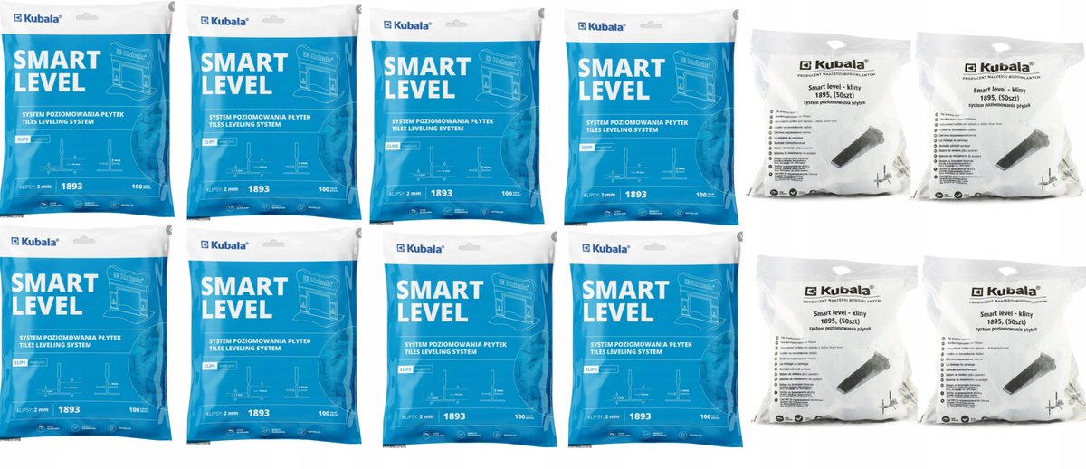 Kubala Smart Level Tegel Levelsysteem 1mm - 1000 Stuks