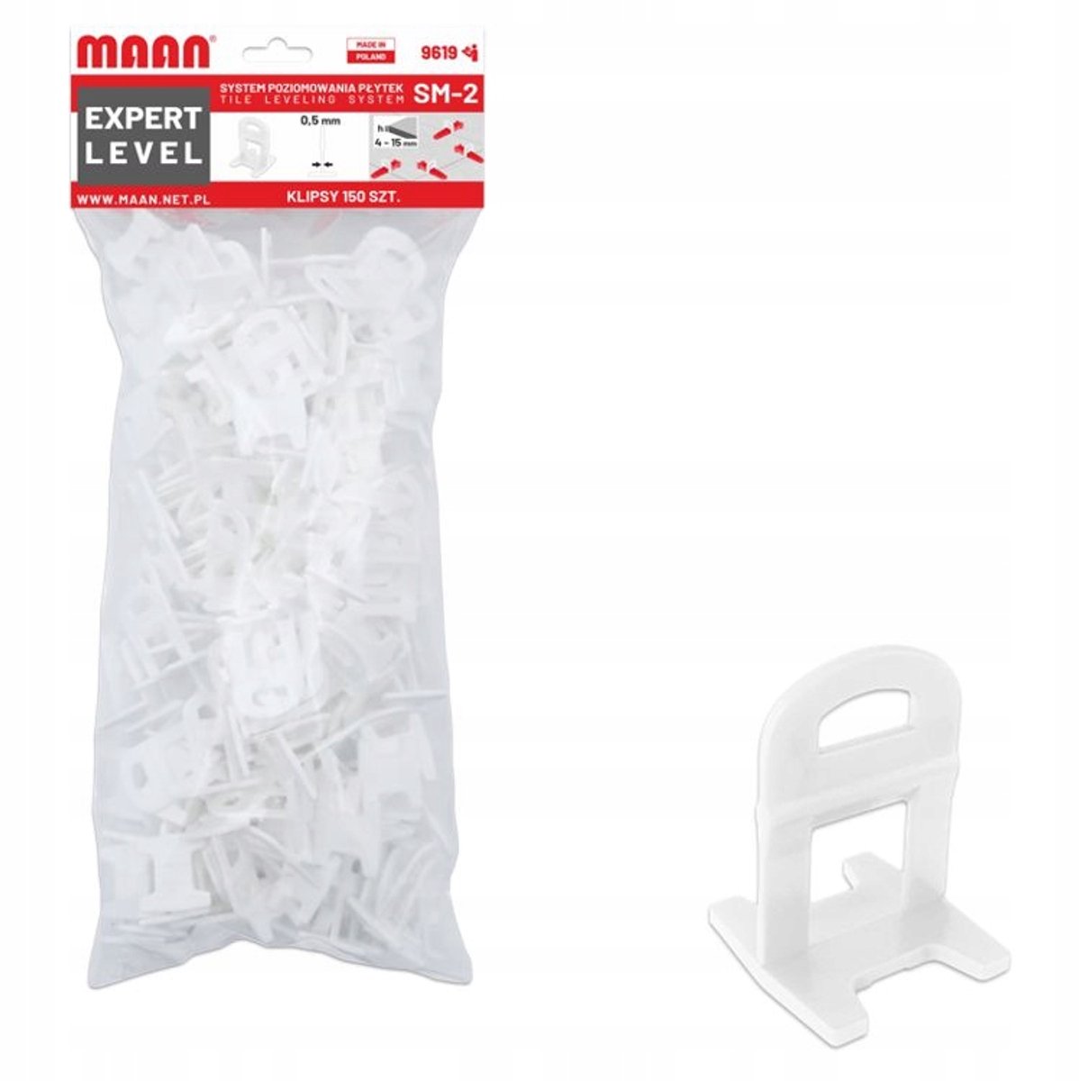 150x Tegelnivelleringsclips Voeg 0,5 mm 4-15 mm toe - Klips Expert