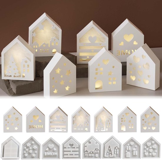 Moule Silicone 3D Maison Pour Bougies, Savon, Résine - Décoration Noël Et Bricolage