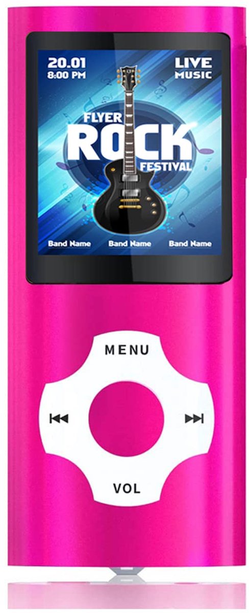 Ynkkvre -Draagbare Multimedia MP3-Speler – 128GB Uitbreidbaar, Muziek, Video, Foto’s en E-Books voor Kinderen en Ouderen